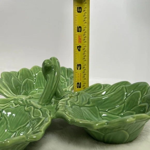 NEW John Derian x Target Tri Serving Bowl Green Artichoke Stoneware Serveware - Picture 8 of 9